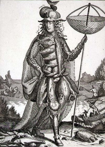 Costume pour un pêcheur, publié par Gerard Valck vers 1690 - German School