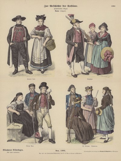 Costumes de Bade, Allemagne - German School