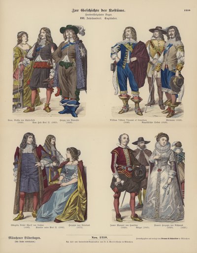 Costumes de la noblesse anglaise - German School