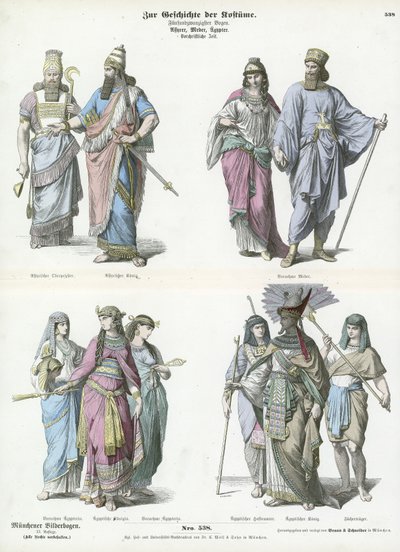 Costumes des anciens Assyriens, Mèdes et Égyptiens - German School