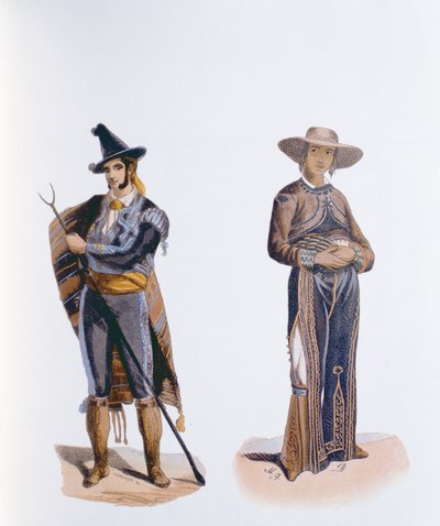 Costumes des habitants du Mexique et de Vera Cruz - German School