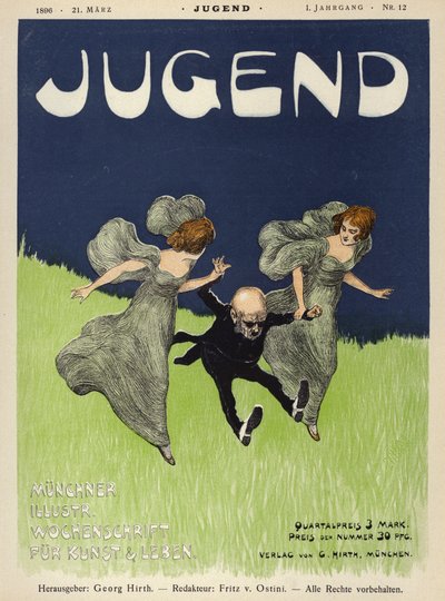 Illustration de couverture pour le magazine Jugend, 1896 - German School