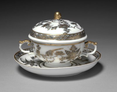 Bol couvert et plat, manufacture Meissen Porcelain Factory, Allemagne, 1730-1740 - German School