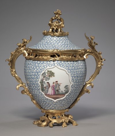 Vase couvert, fabriqué par la Manufacture de Porcelaine de Meissen, Allemagne, 1749 - German School