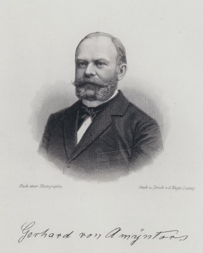 Dagobert von Gerhardt, soldat, poète et romancier allemand (gravure) - German School