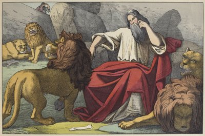 Daniel dans la fosse aux lions, illustration de L