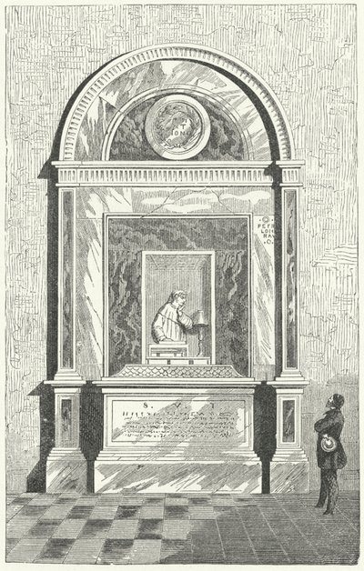 Tombe de Dante à Ravenne, Italie (gravure) - German School