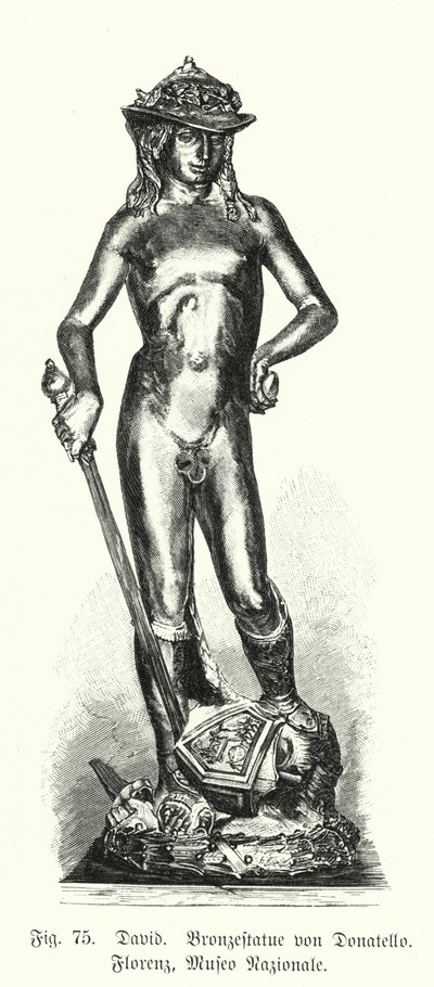 David, statue en bronze par Donatello - German School