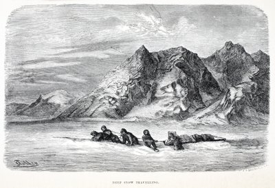 Voyage dans la neige profonde, publié à Londres en 1874 - German School