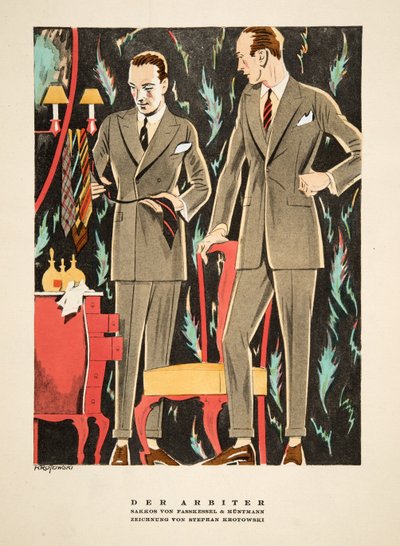 Der Arbiter, tenues par Fasskessel & Muntmann, de Styl, pub.1922 (pochoir) - German School