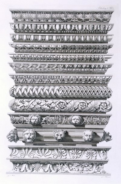 Dessins pour corniches, 1856 - German School