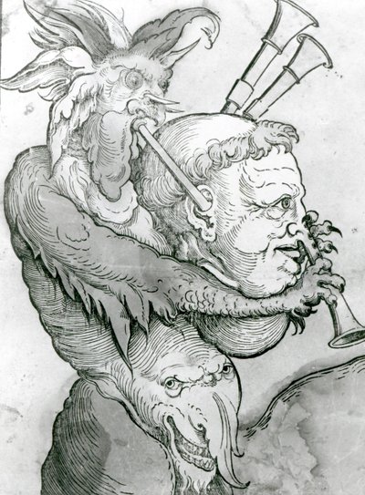 Diable jouant la tête d