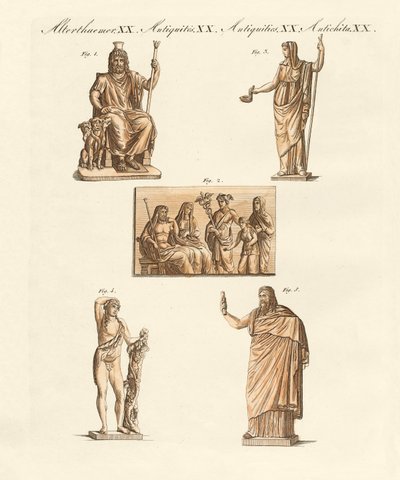 Divinités des Grecs et des Romains - German School