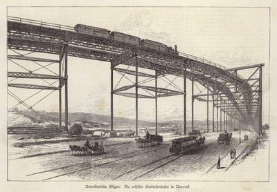 Chemin de fer aérien à New York, États-Unis - German School