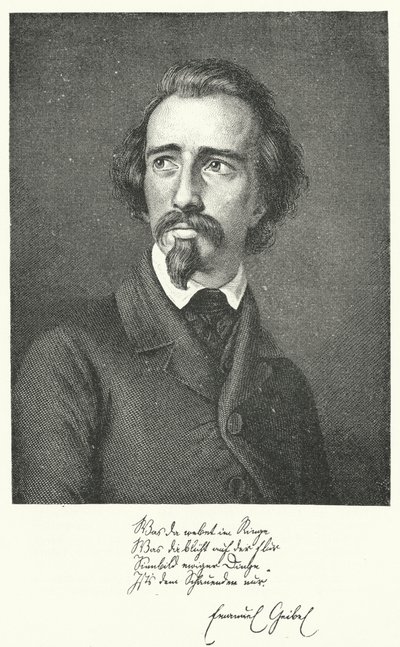 Emanuel Geibel, poète et dramaturge allemand (gravure) - German School