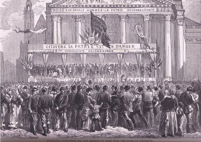 Enrôlement de volontaires pour la défense de Paris, Histoire de la guerre entre la France et l