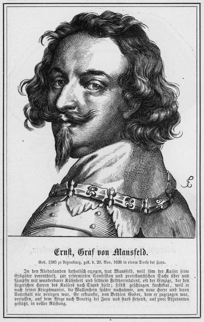Ernst, comte de Mansfeld (gravure) - German School