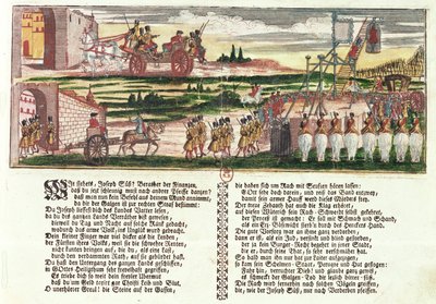 Exécution de Joseph Süss Oppenheimer en 1738 - German School