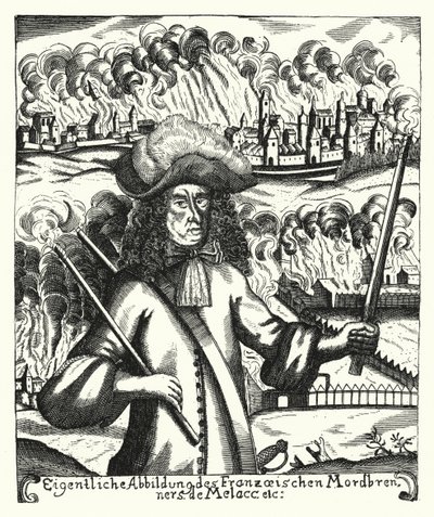 Ezechiel du Mas, Comte de Melac, soldat français (gravure) - German School