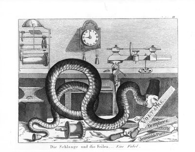 Fable du Serpent et des Mouches - German School