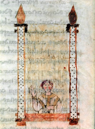 Travail du tissu. Un atelier de tissage (miniature) - German School