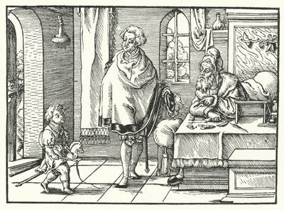 Scène de famille (gravure) - German School