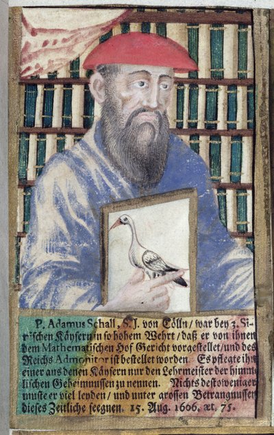 Père Adam Schall von Bell (1591-1666) en costume chinois - German School