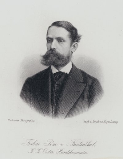 Felix Pino von Friedenthal, fonctionnaire et homme politique autrichien (gravure) - German School