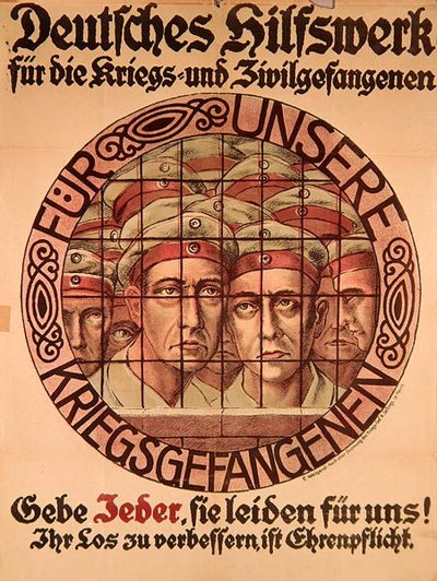 Affiche de la Première Guerre mondiale exhortant les Allemands à donner de l