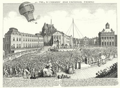 Vol du ballon des frères Montgolfier à Versailles - German School