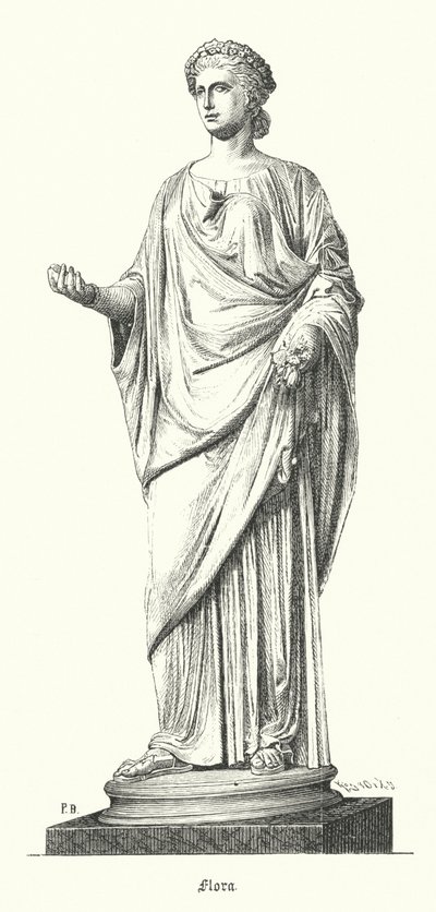 Flore, déesse romaine des fleurs et du printemps - German School