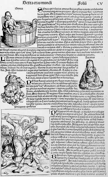 Folio CV, du Liber Chronicarum par Hartmann Schedel (1440-1514) 1493 - German School