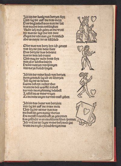 Fortunes de cartes à jouer, vers 1510 - German School