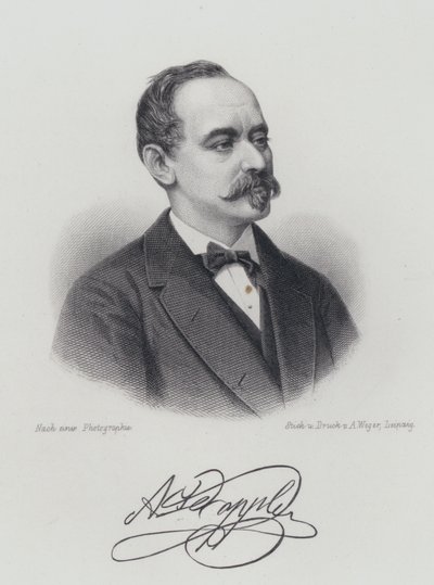 Franz Doppler, flûtiste et compositeur autrichien (gravure) - German School