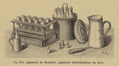 Appareil de stérilisation du lait amélioré de Franz von Soxhlet - German School
