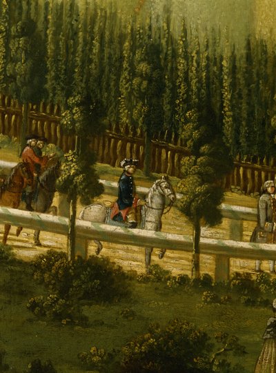 Frédéric le Grand à cheval dans la Maulbeerallee près de Sanssouci, 1770 - German School