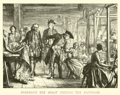 Frédéric le Grand visitant les usines - German School