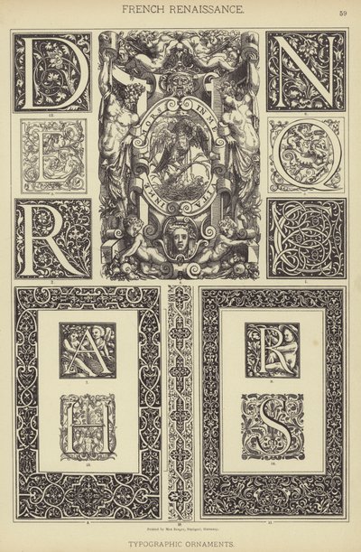 Renaissance française, ornements typographiques - German School