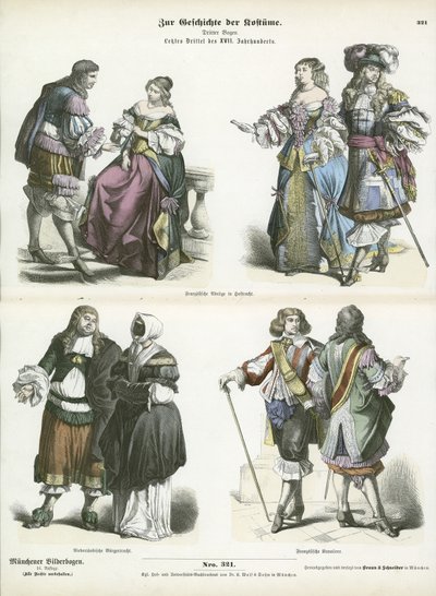 Costumes français et néerlandais, début du XVIIe siècle - German School