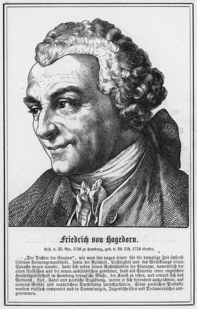 Friedrich von Hagedorn (gravure) - German School