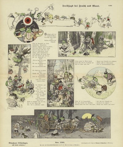 Les grenouilles et les souris vont à la chasse - German School