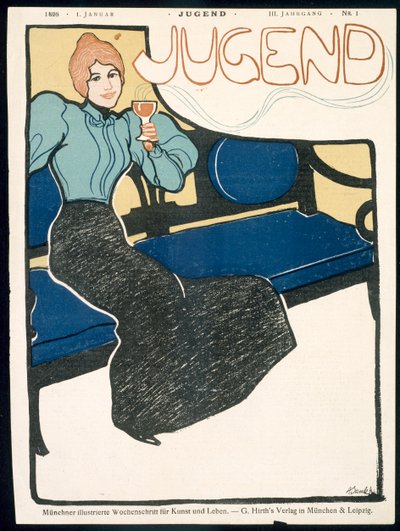 Couverture de Jugend Magazine, janvier 1898 - German School