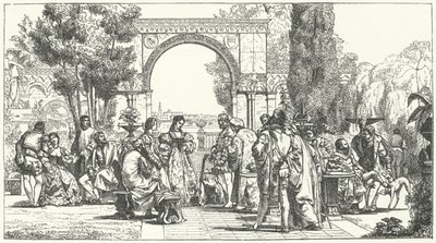 Jardin à Florence à la Renaissance (gravure) - German School