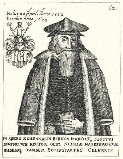 Georg Rollenhagen, dramaturge allemand (gravure) - German School