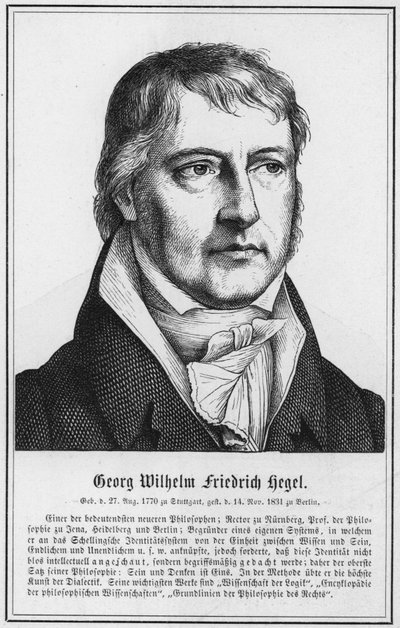 Georg Wilhelm Friedrich Hegel (gravure) - German School