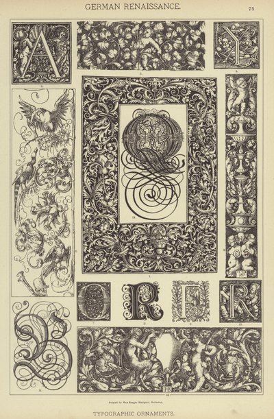Renaissance allemande, ornements typographiques - German School