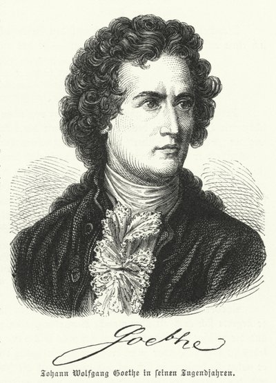 Johann Wolfgang Goethe (1749-1832) dans sa jeunesse - German School