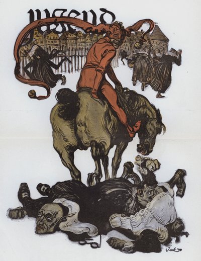 Caricature allemande du magazine Jugend - German School