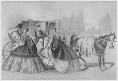 Caricature allemande sur la mode du crinoline - German School