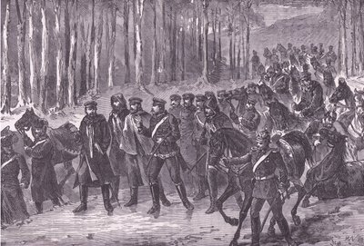 Cavalerie allemande en route pour Paris, Histoire de la guerre entre la France et l